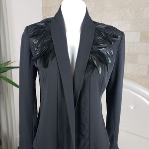 Madison Marcus Black Feather Blazer